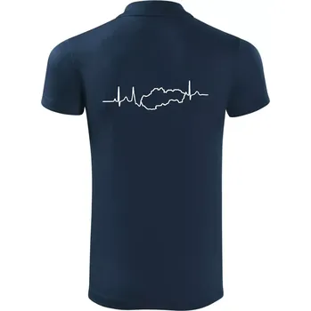 Pánská košile EKG Slovensko - Polokošile Victory sportovní (dresovina) - 3XL ( Námořní modrá (velmi tmavá - téměř černá) )