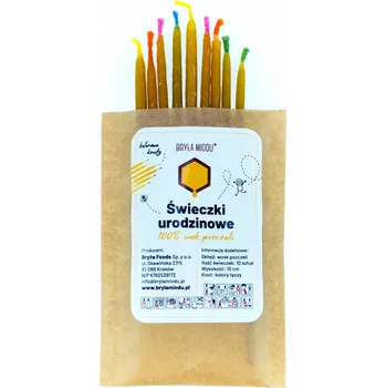 Svíčka Narozeninové svíčky z včelího vosku 10 ks, barevné knoty, pro děti