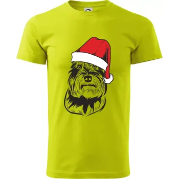 Knírač vánoční - Klasické pánské triko vyšší gramáže - M ( Limetková )