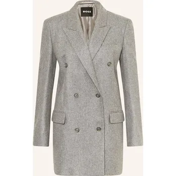 Dámské sako Boss Dámský Dlouhý Blejzr Jukana Z Flanelu, světle šedá, 36