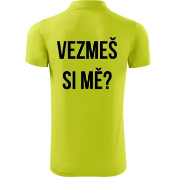 Pánská košile Zásnuby - Polokošile Victory sportovní (dresovina) - M ( Limetková )