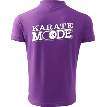 Pánská košile Karate mode - Polokošile pánská Pique Polo 203 - 2XL ( Fialová )