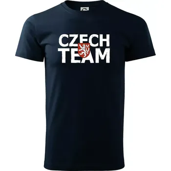 Czech team - Český lev - Triko extra velké (5-8XL) - 6XL ( Námořní modrá (velmi tmavá - téměř černá) )