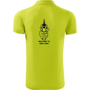 Pánská košile Welcome to NYC - Polokošile Victory sportovní (dresovina) - 2XL ( Limetková )