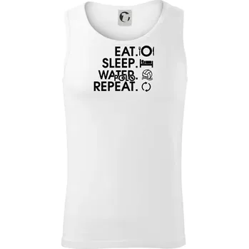 Eat sleep water polo repeat - Tílko pánské Core - L ( Bílá )