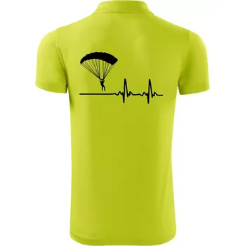 Pánská košile Paragliding EKG - Polokošile Victory sportovní (dresovina) - 2XL ( Limetková )