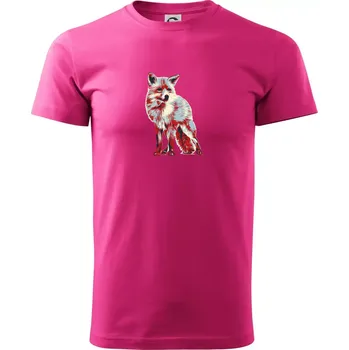 Liška vintage - Klasické pánské triko vyšší gramáže - XS ( Purpurová )