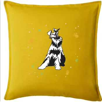 Polštář Knírač sedící - Polštář 50x50 - 50x50 - Pouze potah ( Žlutá )