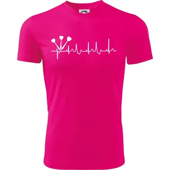 Chlapecké oblečení EKG šipky - Dětské triko sportovní (dresovina) - 134 cm/8 let ( Neon Pink )