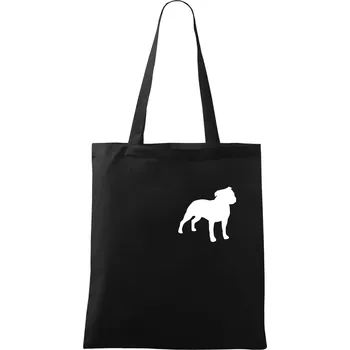 Americký stafordširský teriér Na prsu - Taška bavlněná - 42 x 38 cm ( Černá )