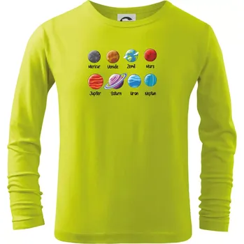 Dětská móda Planety vedle sebe - Triko dětské Long Sleeve - 122 cm/6 let ( Limetková )