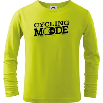 Chlapecké tričko Cycling mode - Triko dětské Long Sleeve - 104-110cm / 3-4 roky ( Limetková )