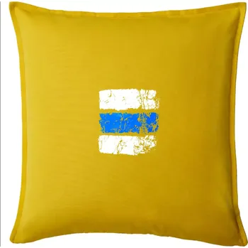 Polštář Turistická značka - modrá - Polštář 50x50 - 50x50 - Pouze potah ( Žlutá )