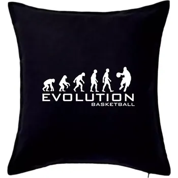 Polštář Evoluce Basketball - Polštář 50x50 - 50x50 - Pouze potah ( Černá )