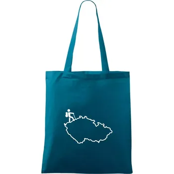 Český turista - Taška bavlněná - 42 x 38 cm ( Petrolejová )