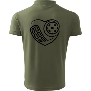 Pánská košile Florbal love - Polokošile pánská Pique Polo 203 - M ( Khaki )
