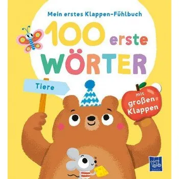 První čtění Mein erstes Klappen-Fühlbuch - 100 erste Wörter - Tiere (Leporelo)