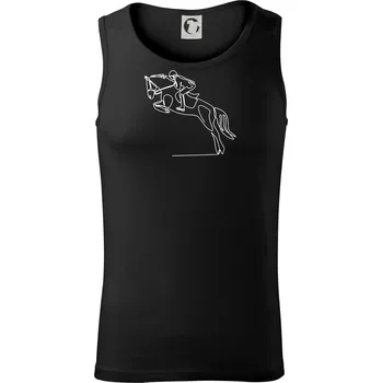 Jízda na koni jedním tahem - Tílko pánské Core - S ( Černá )
