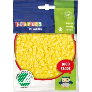 Puzzle PLAYBOX Zažehlovací korálky pastelové - žluté 1000ks