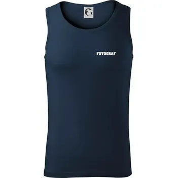 Novinář nápis - Fotograf - Tílko pánské Core - S ( Námořní modrá (velmi tmavá - téměř černá) )