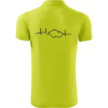 Pánská košile EKG Česká republika - Polokošile Victory sportovní (dresovina) - M ( Limetková )