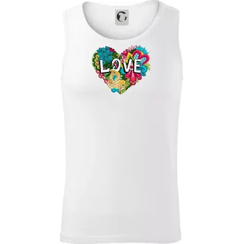 Pánské termoprádlo Love nápis květovaný - Tílko pánské Core - 2XL ( Bílá )