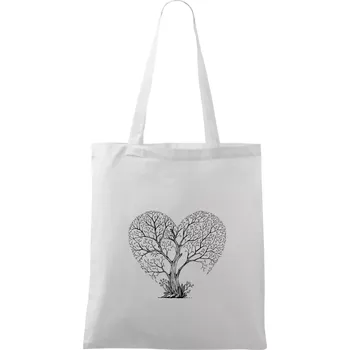 Love strom - Taška bavlněná - 42 x 38 cm ( Bílá )