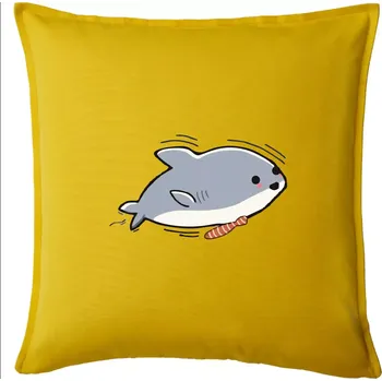Polštář Veselý žralok - Polštář 50x50 - 50x50 - Pouze potah ( Žlutá )
