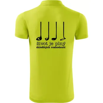 Pánská košile Golf - důležitá rozhodnutí - Polokošile Victory sportovní (dresovina) - L ( Limetková )