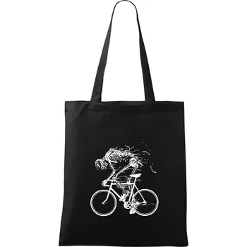 Cyklo kostra - Taška bavlněná - 42 x 38 cm ( Černá )