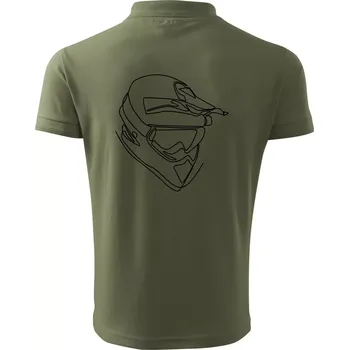 Pánská košile Helma, přilba jednim tahem - Polokošile pánská Pique Polo 203 - S ( Khaki )