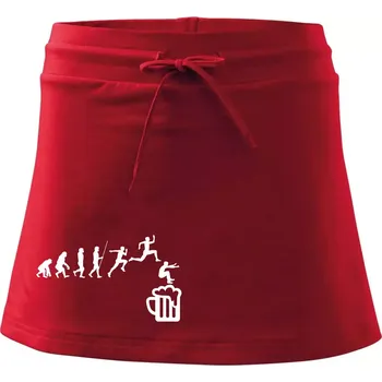 Dámská sukně Evoluce pivo skok - Sportovní sukně - two in one - L ( Červená )