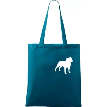 Americký stafordširský teriér Na prsu - Taška bavlněná - 42 x 38 cm ( Petrolejová )