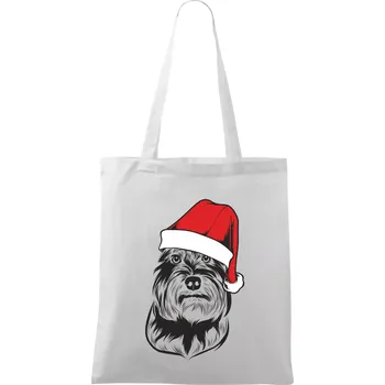 Knírač vánoční - Taška bavlněná - 42 x 38 cm ( Bílá )