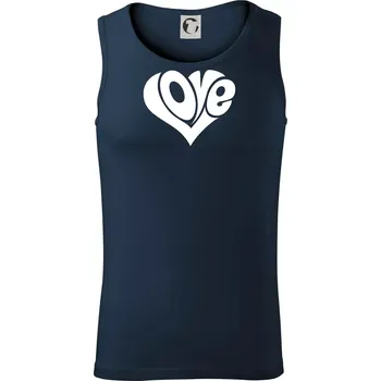 Love nápis jednoduchý - Tílko pánské Core - M ( Námořní modrá (velmi tmavá - téměř černá) )