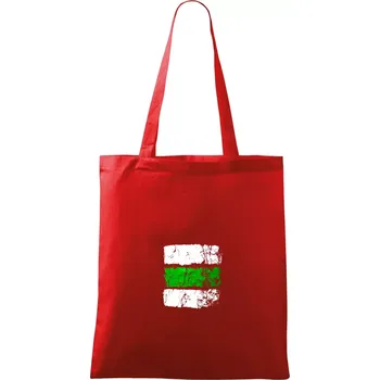 Turistická značka - zelená - Taška bavlněná - 42 x 38 cm ( Červená )