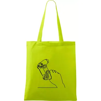 Herní ovladač jedním tahem - Taška bavlněná - 42 x 38 cm ( Limetková )
