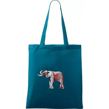 Slon vintage - Taška bavlněná - 42 x 38 cm ( Petrolejová )