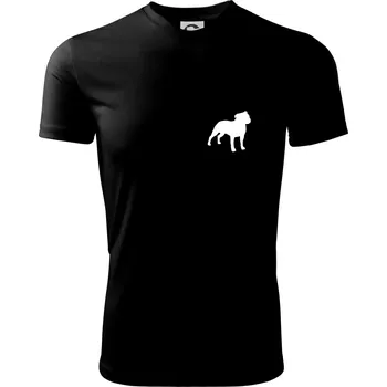 Americký stafordširský teriér Na prsu - Dětské triko sportovní (dresovina) - 158 cm/12 let ( Černá )