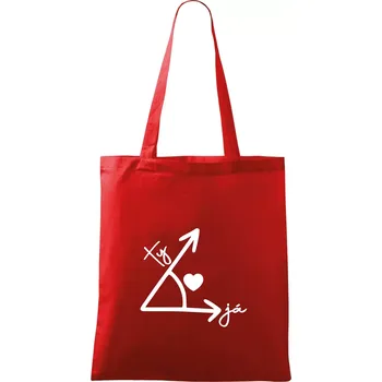 Matematika láska - Taška bavlněná - 42 x 38 cm ( Červená )