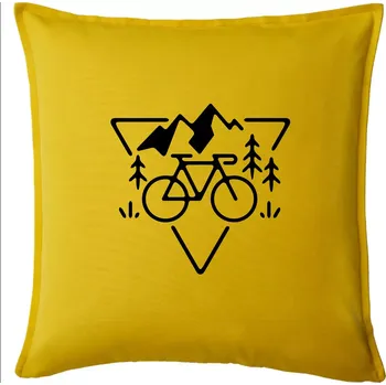 Polštář Cyklo trojúhelník - Polštář 50x50 - 50x50 - Pouze potah ( Žlutá )