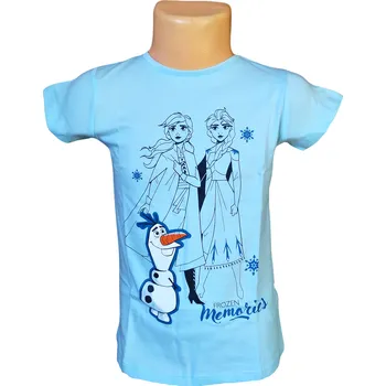 Dívčí tričko van der Erve Dívčí tričko FROZEN krátký rukáv Barva: Modrá, Velikost: 116