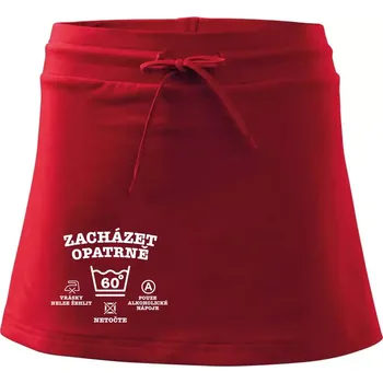 Dámská sukně Zacházet opatrně 60 - Sportovní sukně - two in one - M ( Červená )