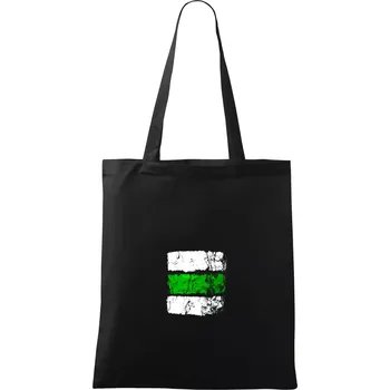 Turistická značka - zelená - Taška bavlněná - 42 x 38 cm ( Černá )