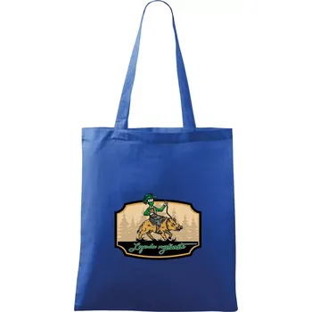 Nákupní taška Legenda myslivosti divočák - Taška bavlněná - 42 x 38 cm ( Královská modrá )