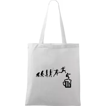 Evoluce pivo skok - Taška bavlněná - 42 x 38 cm ( Bílá )