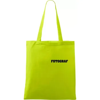 Novinář nápis - Fotograf - Taška bavlněná - 42 x 38 cm ( Limetková )