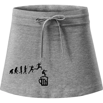 Dámská sukně Evoluce pivo skok - Sportovní sukně - two in one - S ( Tmavě šedý melír )