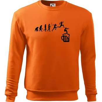 Pánská mikina Evoluce pivo skok - Mikina Essential pánská - 3XL ( Oranžová )