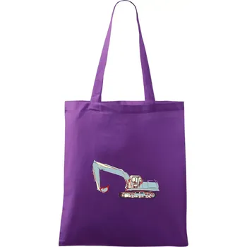 Bagr vintage - Taška bavlněná - 42 x 38 cm ( Fialová )